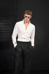 Wellington Side-Tab Trousers BLACK