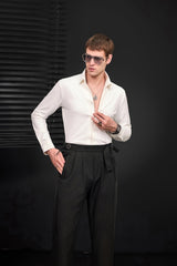 Wellington Side-Tab Trousers BLACK