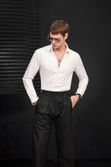 Wellington Side-Tab Trousers BLACK