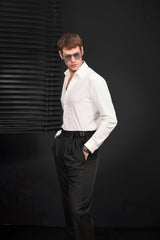 Wellington Side-Tab Trousers BLACK