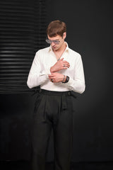 Wellington Side-Tab Trousers BLACK