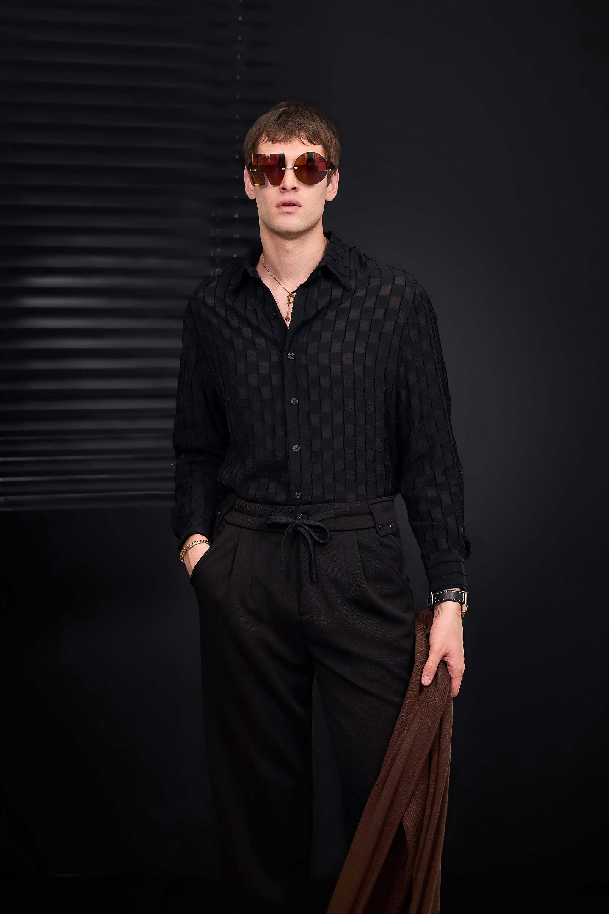 Solace Pleated Trousers BLACK