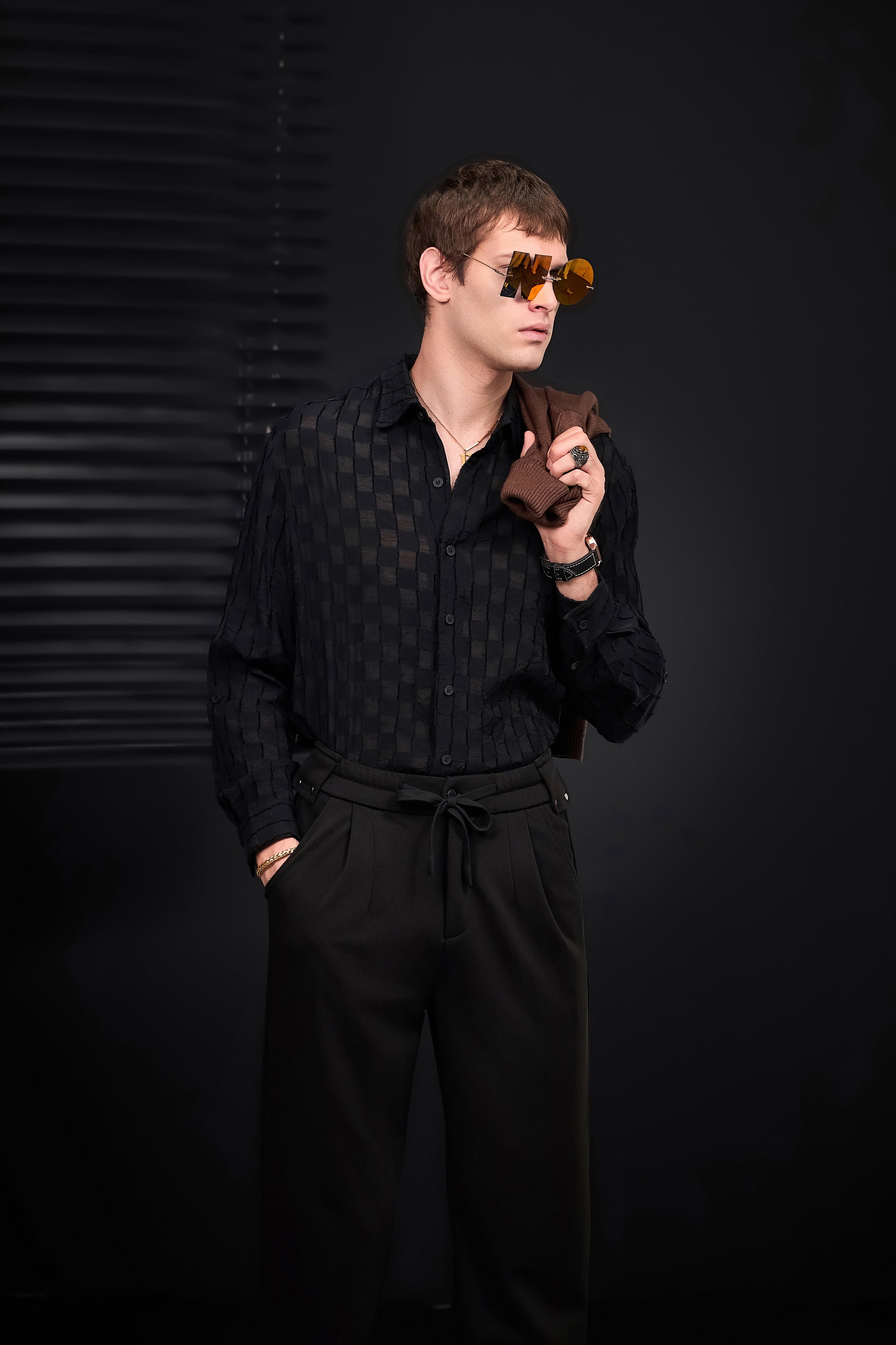 Solace Pleated Trousers BLACK