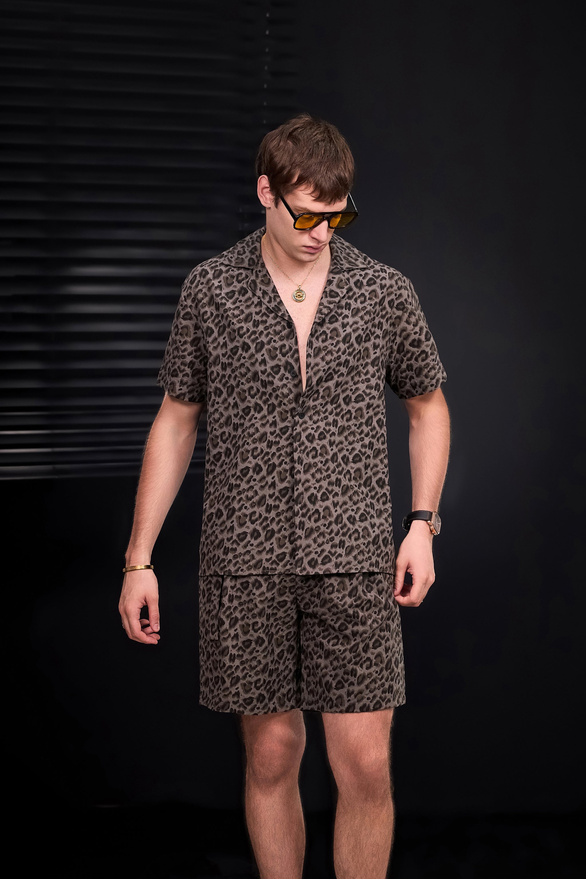 Arden Camp Collar Shirt GREY