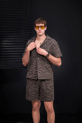 Arden Camp Collar Shirt GREY