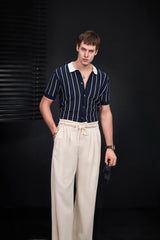 ModStripe Knit Shirt NAVY/WHITE