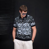 Pixel Fade Polo BLACK