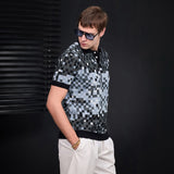 Pixel Fade Polo BLACK