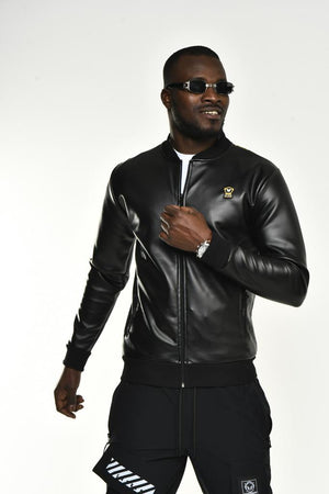 Men's Light Jacket with Gold &amp; Silver Lion Design European | Fitted Cut | Men's | 20654