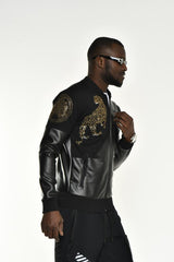 Men’s Black Textured Short Fall Jacket – Slim Fit | David & Gerenzo | 20656