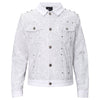 Pure Style WHITE/SILVER Men's Denim Jacket