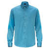 Barocco Luxe Satin Stretch Shirt AQUA