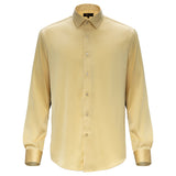 Barocco Luxe Satin Stretch Shirt CHAMPAGNE