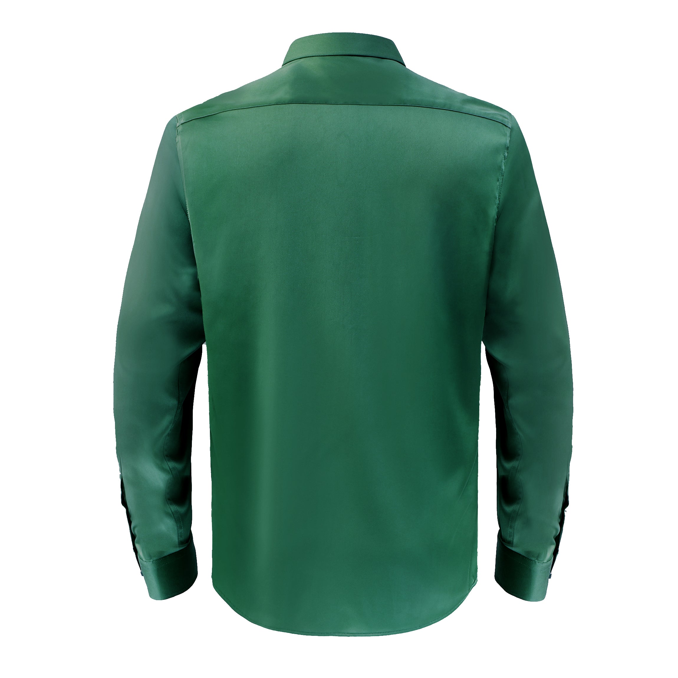 Barocco Luxe Satin Stretch Shirt GREEN