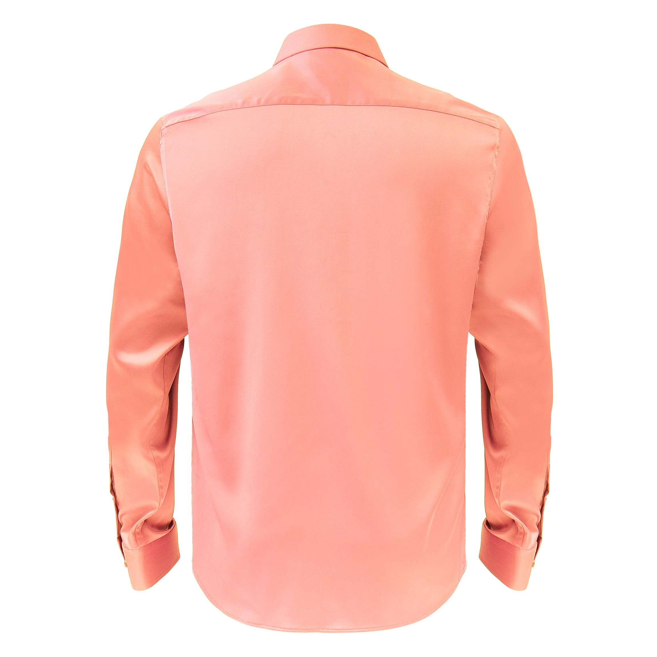 Barocco Luxe Satin Stretch Shirt PEACH