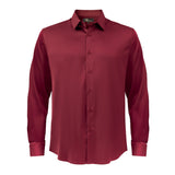 Barocco Luxe Satin Stretch Shirt WINE