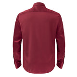 Barocco Luxe Satin Stretch Shirt WINE
