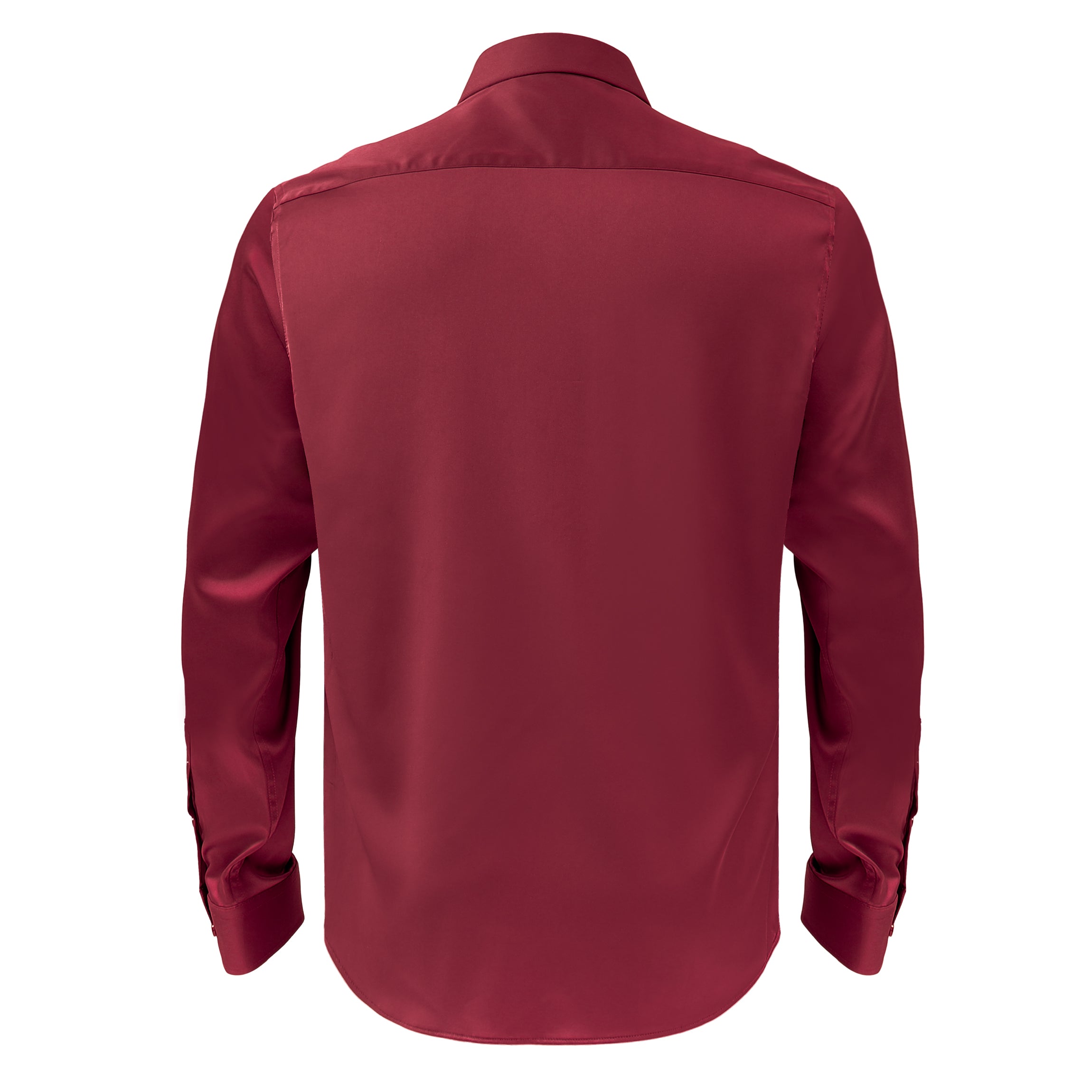 Barocco Luxe Satin Stretch Shirt WINE