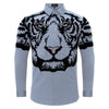 Tiger's Wrath Button-Up Shirt SKY/BLUE GUN | B316
