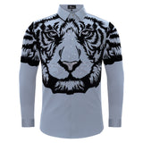 Tiger's Wrath Button-Up Shirt SKY/BLUE GUN | B316