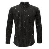 Barocco Downtown Nights Men's 4-Way Stretch Shirt - Black/Gold