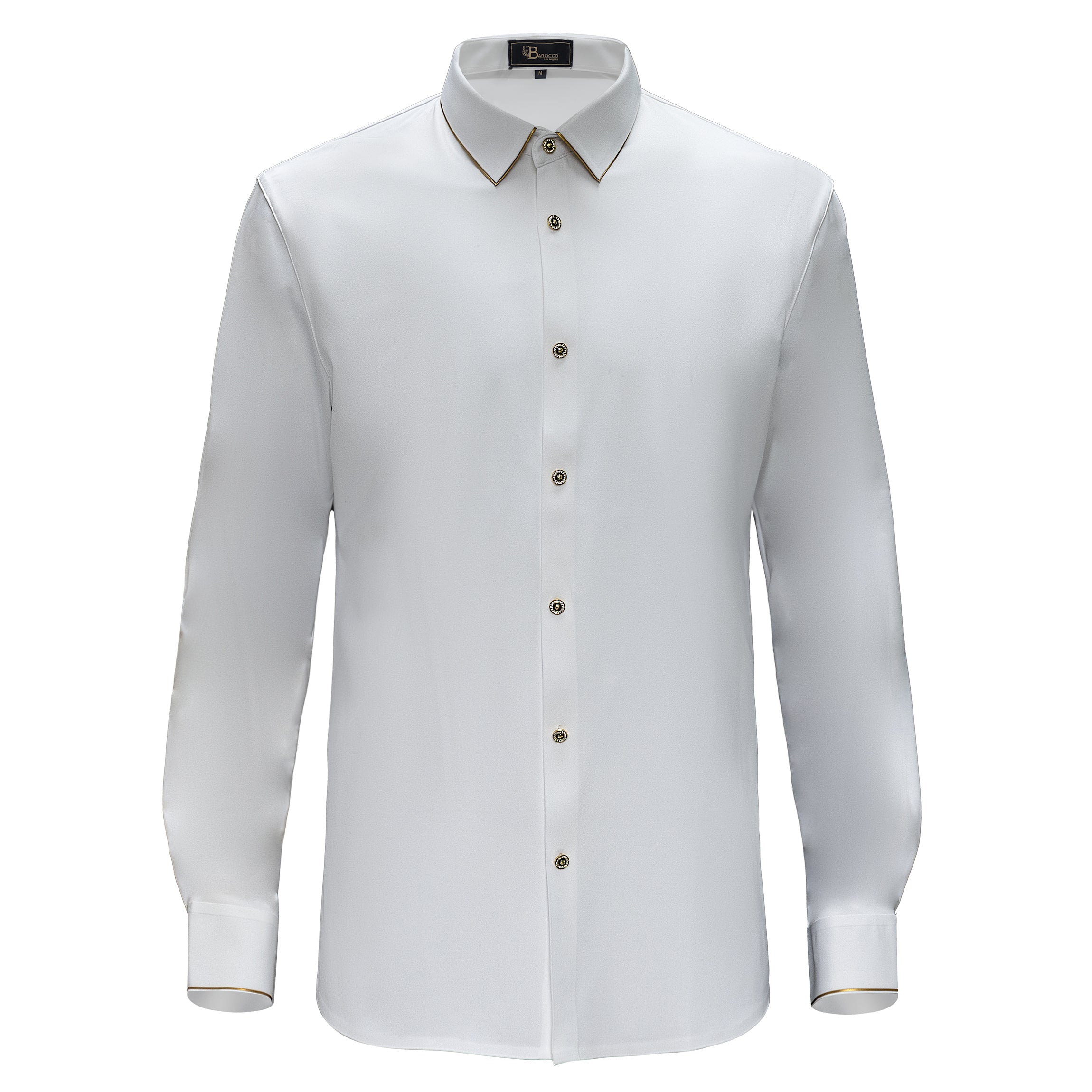 Imperial Essence Button-Up Shirt WHITE/GOLD