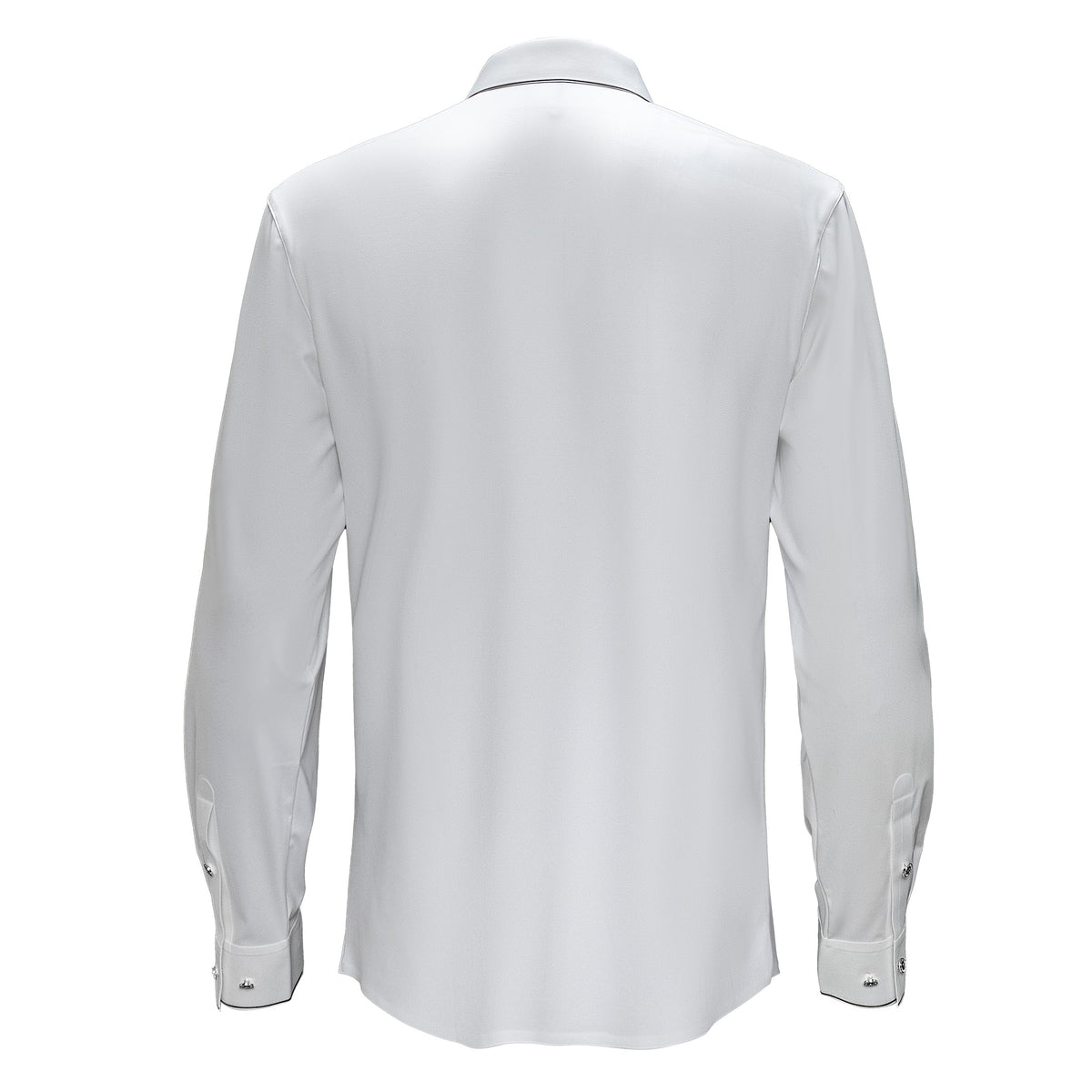 Barocco Imperial Essence Men's 4-Way Stretch Shirt - White/Silver