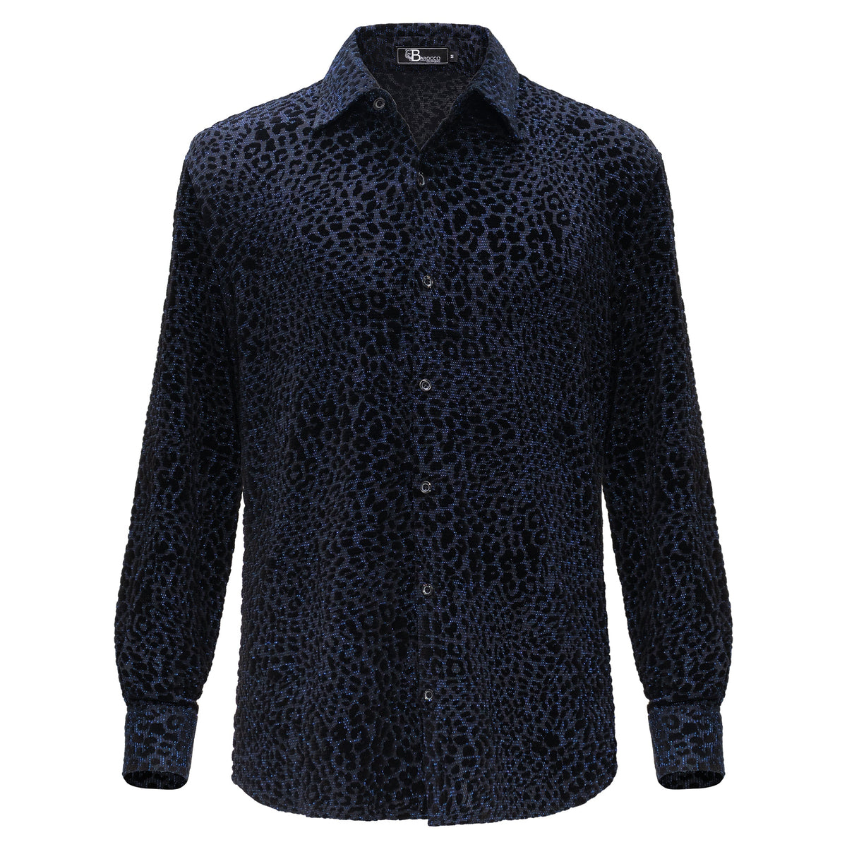 Barocco Dinner and Drinks Men's 4-Way Stretch Shirt - Black/Blue