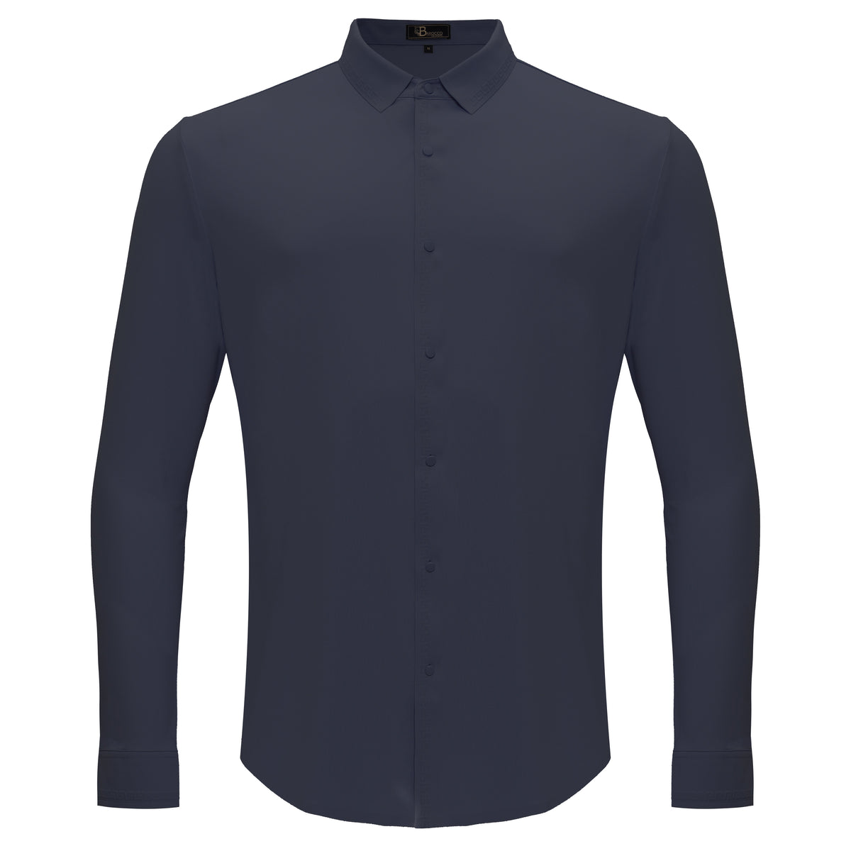 Barocco Olympic Victory Men's 4-Way Stretch Shirt - Grey Blue
