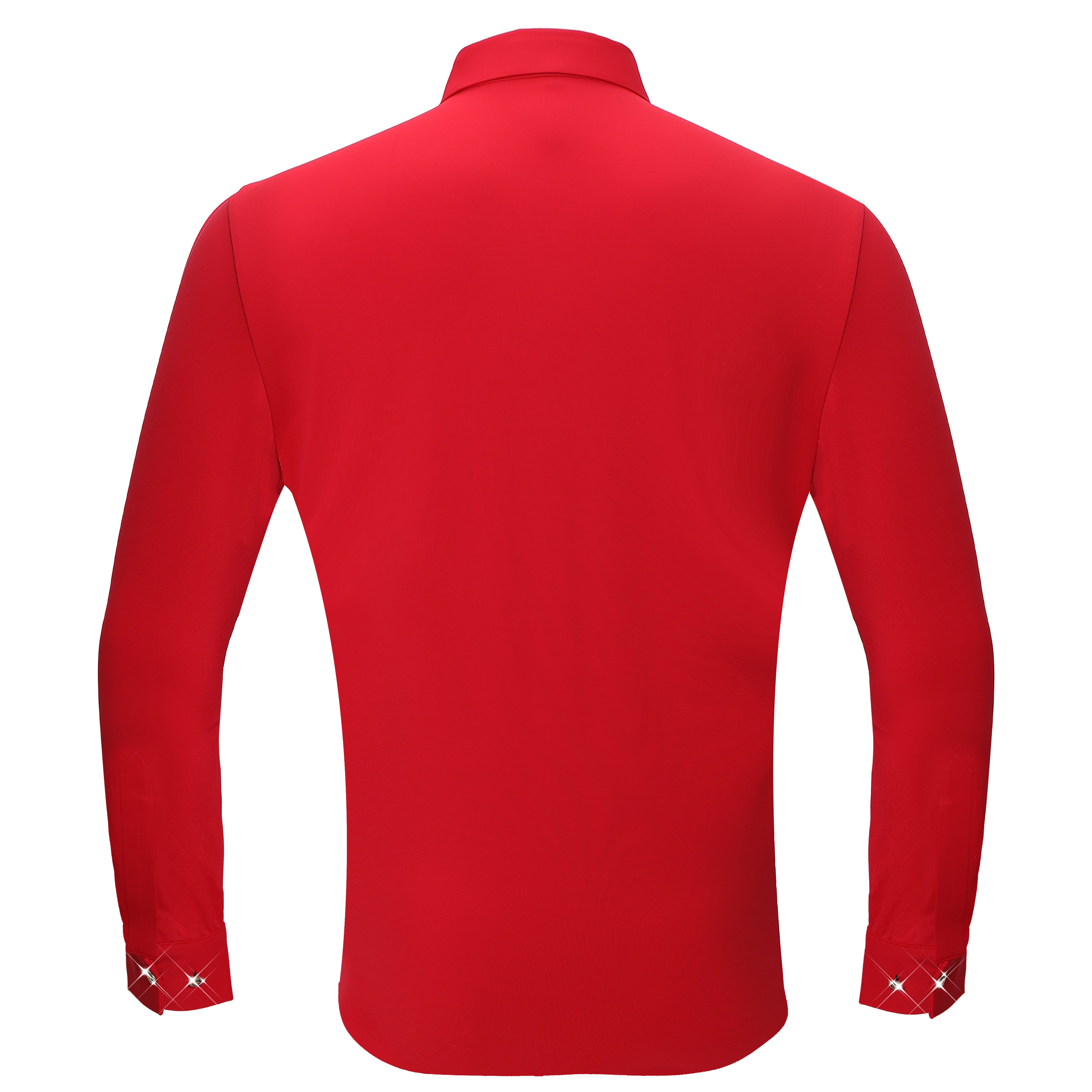 Climbing Heights Rhinestone Button-Up Shirt RED