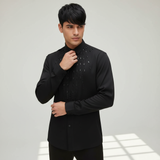 Crystal Flex Button-Up Shirt BLACK/BLACK