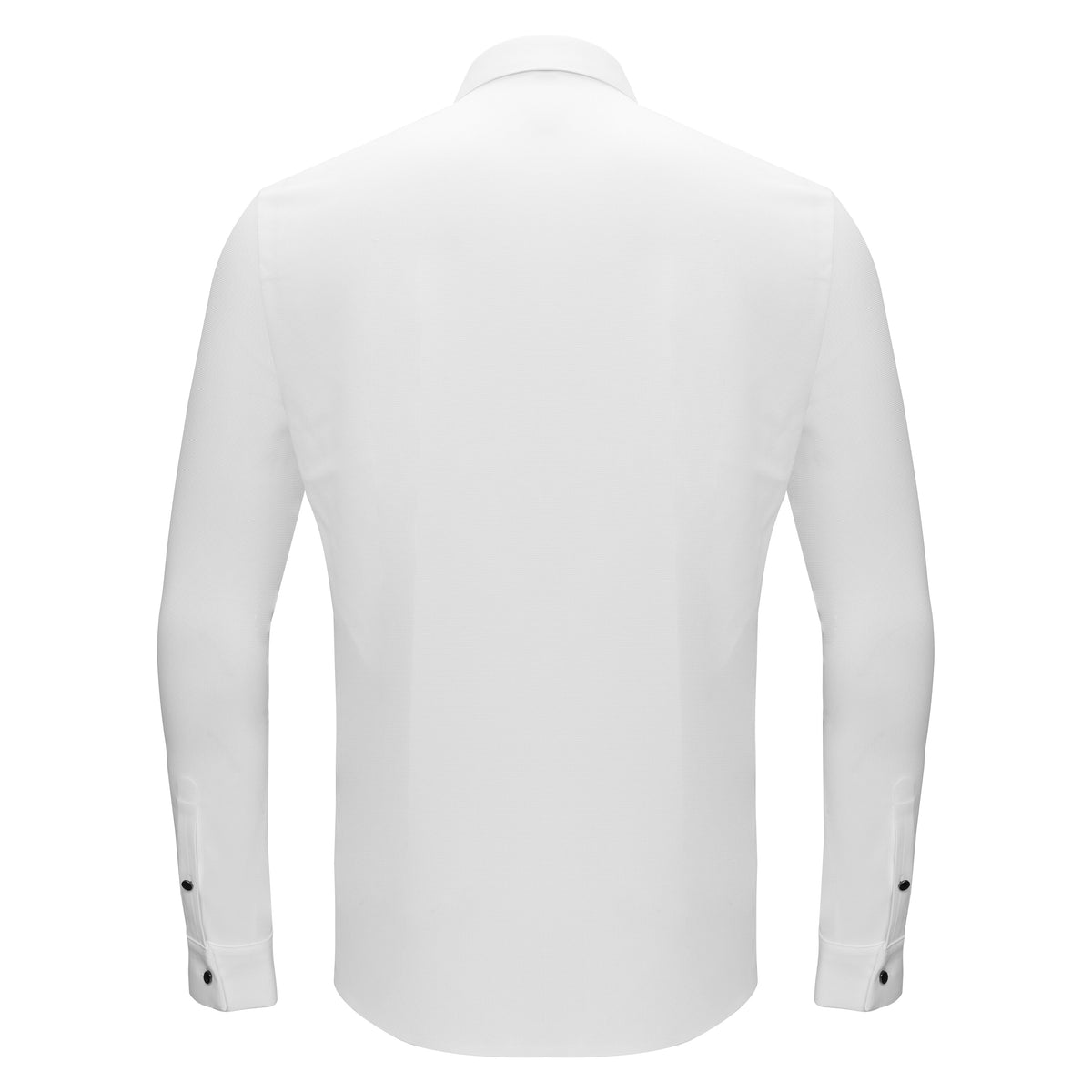 Barocco Silver Sophistication Men's Button-Up Shirt - White