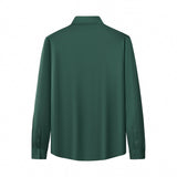SIGNITURE SATIN STITCHLESS LS Shirt FOREST GREEN