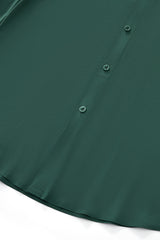 SIGNITURE SATIN STITCHLESS LS Shirt FOREST GREEN