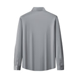 SIGNATURE SATIN STITCHLESS LS Shirt GREY