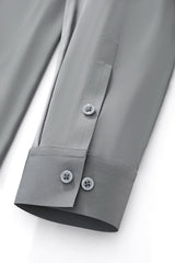 SIGNATURE SATIN STITCHLESS LS Shirt GREY