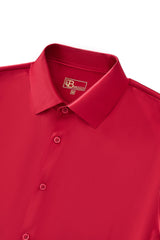 SIGNITURE SATIN STITCHLESS LS Shirt RED