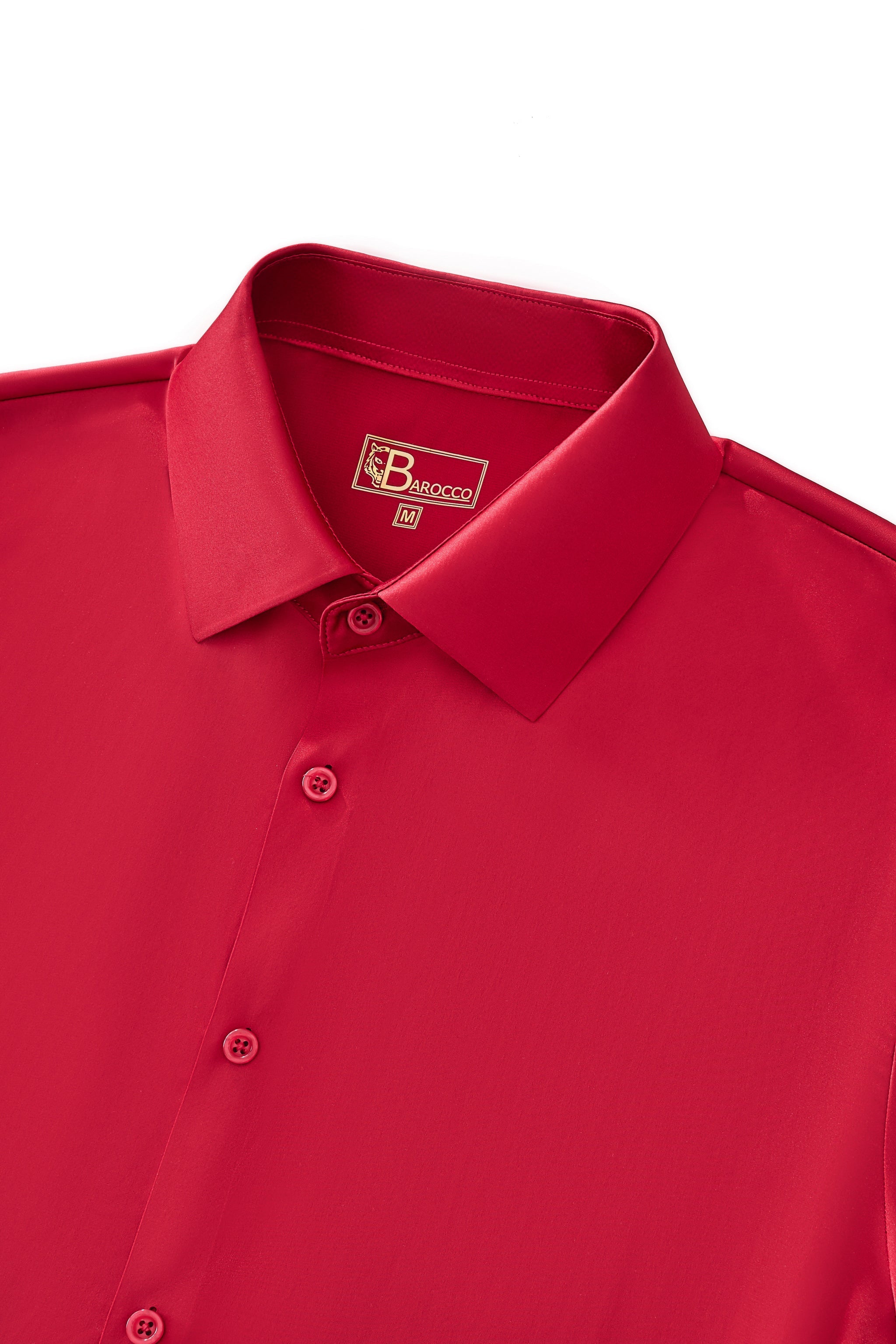 SIGNITURE SATIN STITCHLESS LS Shirt RED