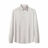 SIGNATURE SATIN STITCHLESS LS Shirt SILVER