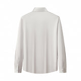 SIGNATURE SATIN STITCHLESS LS Shirt SILVER