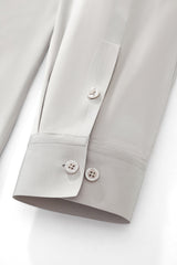 SIGNATURE SATIN STITCHLESS LS Shirt SILVER