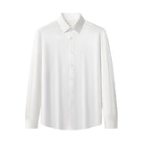 SIGNATURE SATIN STITCHLESS LS Shirt WHITE