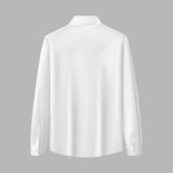 SIGNATURE SATIN STITCHLESS LS Shirt WHITE