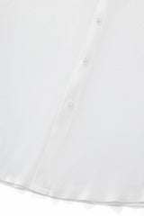 SIGNATURE SATIN STITCHLESS LS Shirt WHITE