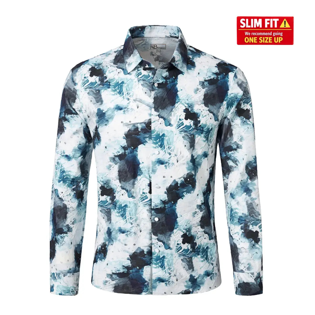 Barocco TempestPrint Performance Men's Long Sleeve Shirt - Multi