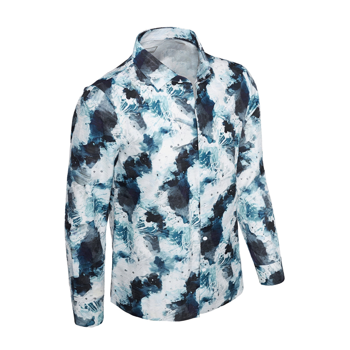 Barocco TempestPrint Performance Men's Long Sleeve Shirt - Multi