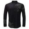Floral Crystal Shirt BLACK/GUN SILVER