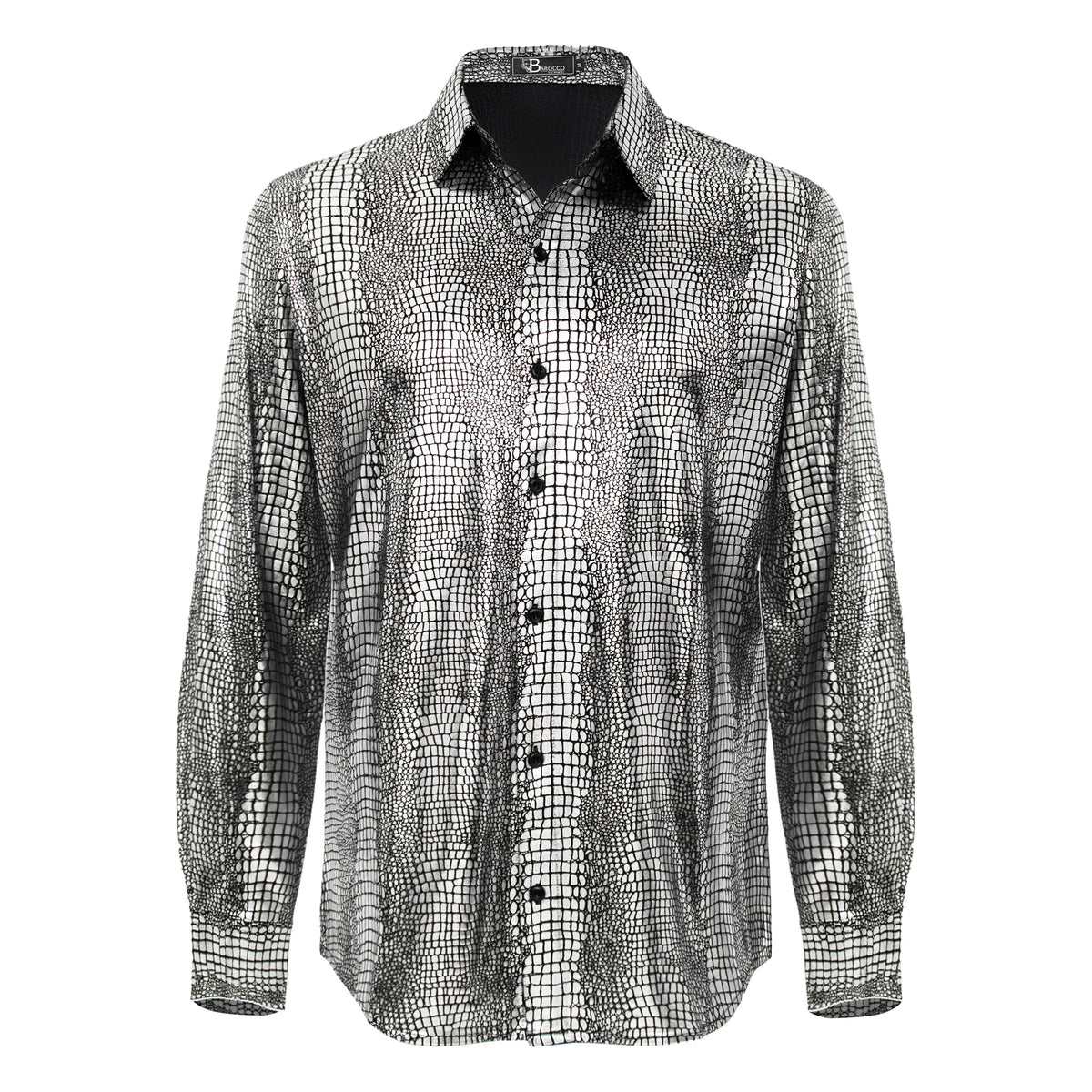 Bright Affluence Button-Up Shirt SILVER