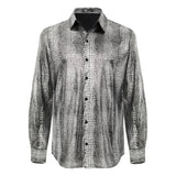 Bright Affluence Button-Up Shirt SILVER