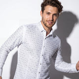Sharp Armor Button-Up Shirt WHITE/SILVER